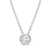 Thumbnail Image 1 of Lab-Grown Diamonds by KAY Round-Cut Bezel-Set Solitaire Necklace 1/3 ct tw 14K White Gold (F/VS2) 18&quot;