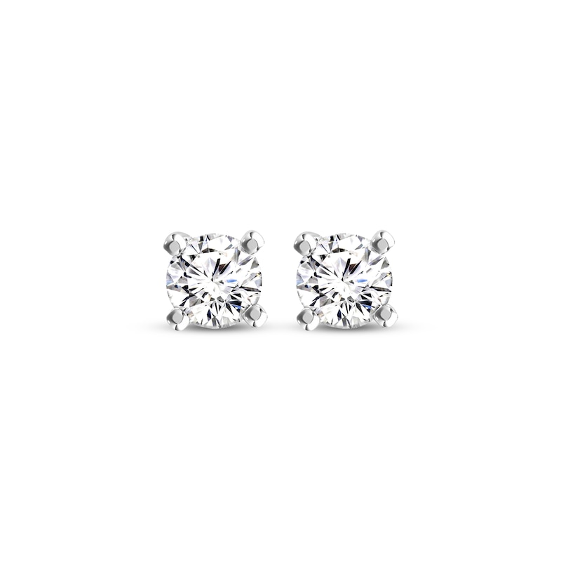 Main Image 2 of Lab-Grown Diamonds by KAY Round-Cut Diamond Solitaire Stud Earrings 3/8 ct tw 10K White Gold (I/SI2)