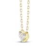 Thumbnail Image 2 of Memories Moments Magic Diamond Three-Stone Necklace 1/3 ct tw 10K Yellow Gold 17.5&quot;