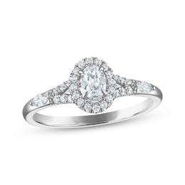 Adore Oval & Marquise-Cut Diamond Engagement Ring 1/2 ct tw 14K White Gold