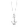 Thumbnail Image 2 of Hallmark Diamonds Anchor Necklace 1/6 ct tw Sterling Silver 18&quot;