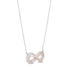 Thumbnail Image 2 of Hallmark Diamonds Necklace 1/10 ct tw Sterling Silver & 10K Rose Gold 18&quot;