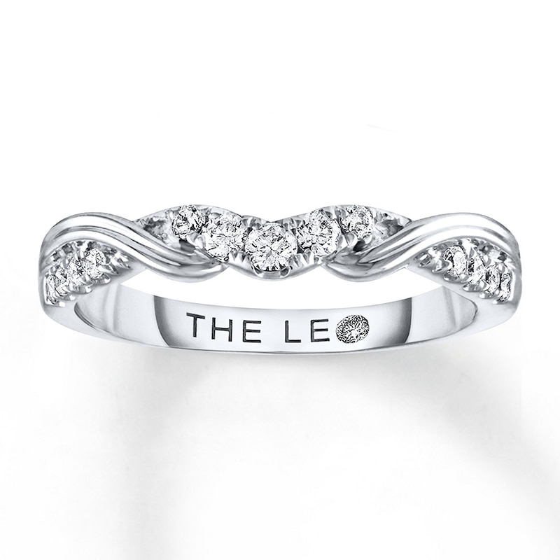 Main Image 1 of THE LEO Diamond Wedding Band 1/4 ct tw Round-cut 14K White Gold