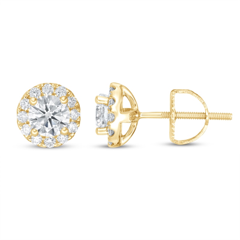 Lab-Created Diamonds by KAY Earrings 1 ct tw 14K Yellow Gold (F/SI2)