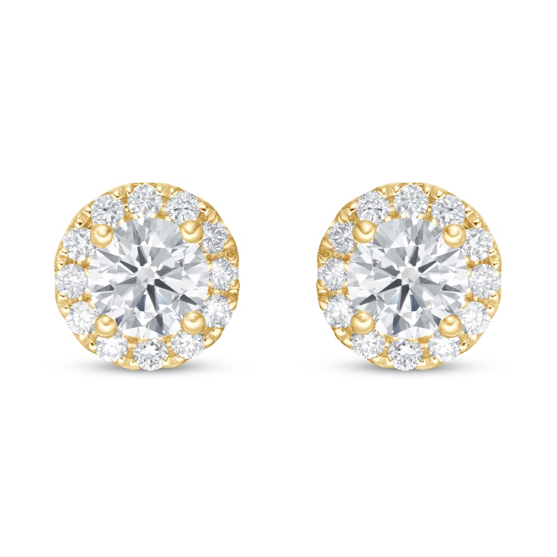 Lab-Created Diamonds by KAY Earrings 1 ct tw 14K Yellow Gold (F/SI2)