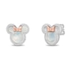 Thumbnail Image 1 of Disney Treasures Minnie Mouse Mother of Pearl & Diamond Earrings 1/6 ct tw 10K Rose Gold & Sterling Silver