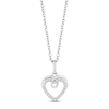 Thumbnail Image 1 of Hallmark Diamonds Heart Necklace Diamond Accents Sterling Silver