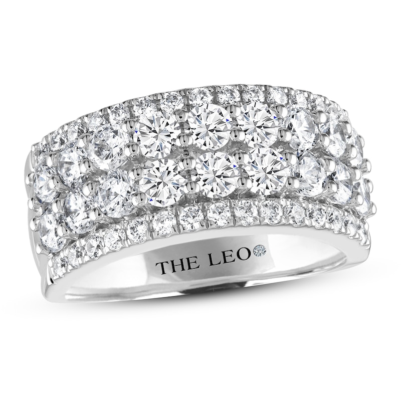 THE LEO Diamond Anniversary Ring 2 ct tw Round-cut 14K White Gold