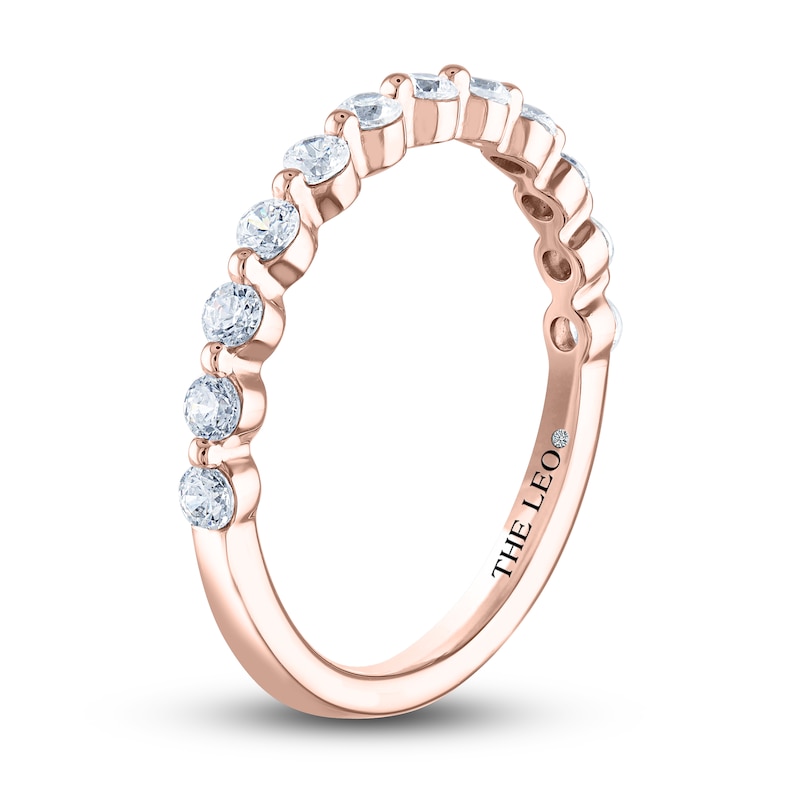 Main Image 2 of THE LEO Diamond Anniversary Ring 1/2 ct tw Round-cut 14K Rose Gold