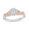 Thumbnail Image 1 of Hallmark Diamonds Promise Ring 1/5 ct tw Sterling Silver & 10K Rose Gold