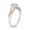 Thumbnail Image 2 of Hallmark Diamonds Promise Ring 1/5 ct tw Sterling Silver & 10K Rose Gold