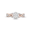 Thumbnail Image 3 of Hallmark Diamonds Promise Ring 1/5 ct tw Sterling Silver & 10K Rose Gold