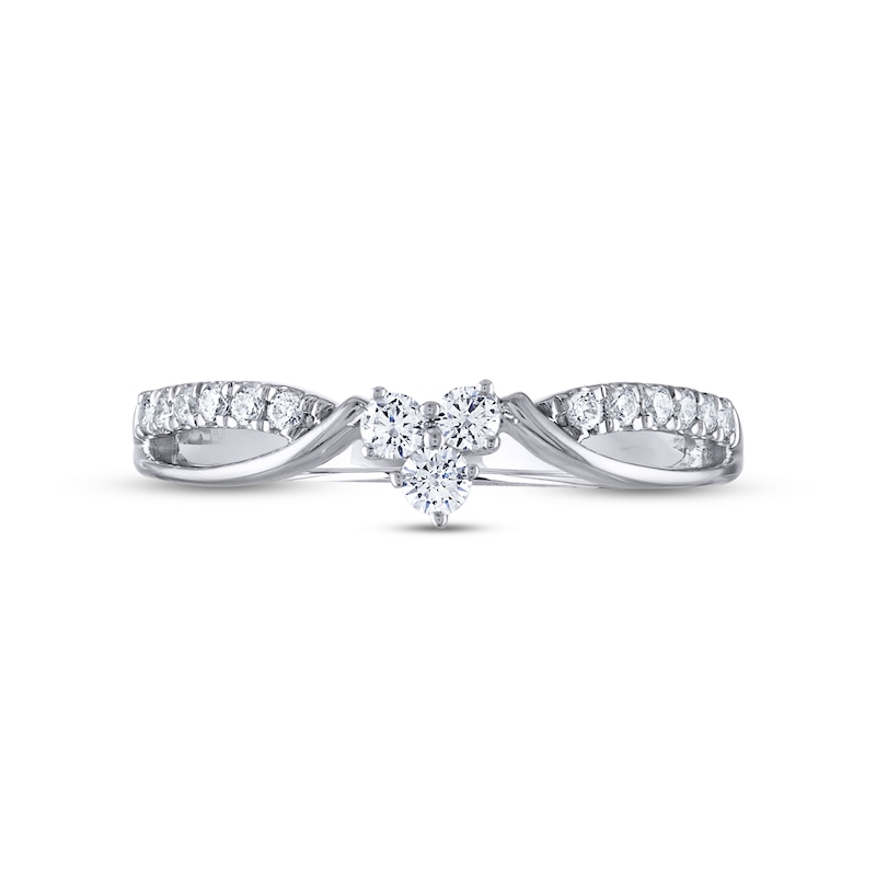 Main Image 3 of THE LEO Diamond Anniversary Band 1/5 ct tw Round-cut 14K White Gold