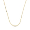 Thumbnail Image 1 of Small-Link Semi-Solid Curb Chain Necklace 3.6mm 14K Yellow Gold 20”