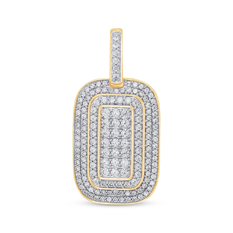 Main Image 1 of Men's Diamond Dog Tag Charm 1-1/2 ct tw 10K Yellow Gold