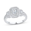 Thumbnail Image 1 of Emerald-Cut Diamond Three-Stone Engagement Ring 1 ct tw 14K White Gold