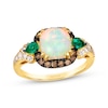 Thumbnail Image 1 of Le Vian Opal & Emerald Ring 1/2 ct tw Diamonds 14K Honey Gold