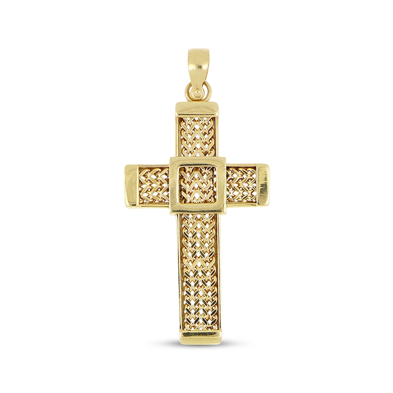 Main Image 1 of Franco Cross Charm 10K Yellow Gold