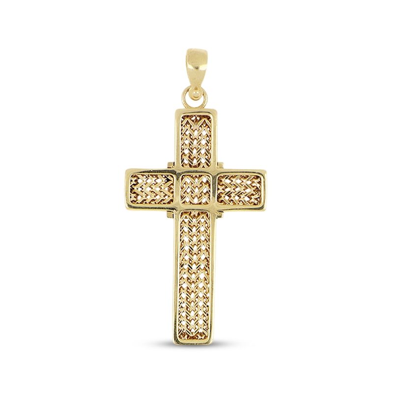 Main Image 3 of Franco Cross Charm 10K Yellow Gold