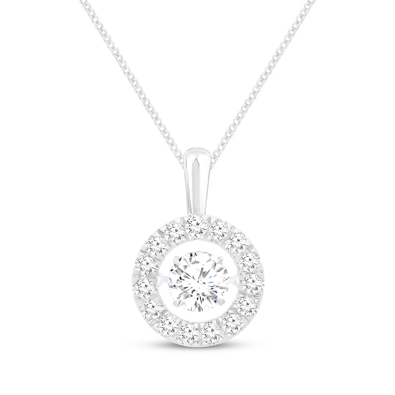 Main Image 1 of Unstoppable Love Lab-Grown Diamond Necklace 1-1/2 ct tw 10K White Gold 19&quot;