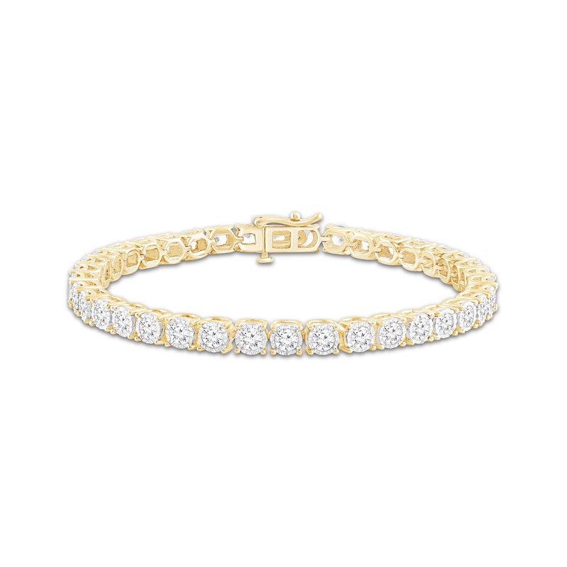 Lab-Grown Diamonds by KAY Tennis Bracelet 7 ct tw 10K Yellow Gold 7.25"