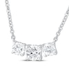 Thumbnail Image 1 of Memories Moments Magic Lab-Created Diamonds by KAY Three-Stone Necklace 1-1/2 ct tw 14K White Gold 18"