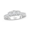 Thumbnail Image 1 of Memories Moments Magic Three Stone Diamond Engagement Ring 1/2 ct tw Round-cut 10K White Gold