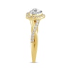 Thumbnail Image 2 of Heart-Shaped Diamond Halo Engagement Ring 5/8 ct tw 14K Yellow Gold