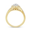 Thumbnail Image 3 of Heart-Shaped Diamond Halo Engagement Ring 5/8 ct tw 14K Yellow Gold