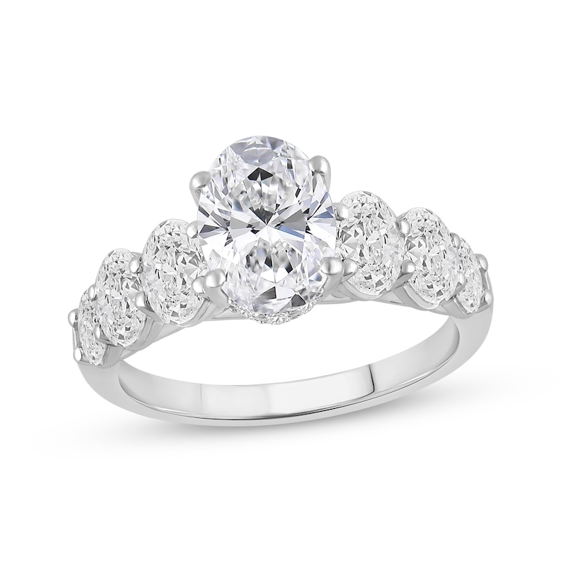 Lab-Created Diamonds by KAY Oval-Cut Engagement Ring 3 ct tw 14K White Gold