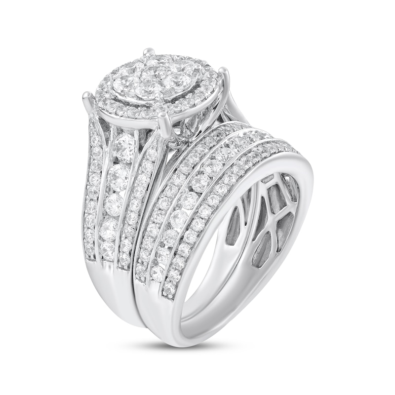 Main Image 2 of Multi-Diamond Center Bridal Set 1-7/8 ct tw 10K White Gold