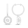 Thumbnail Image 1 of Unstoppable Love Diamond Dangle Hoop Earrings 1-1/2 ct tw 14K White Gold