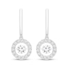 Thumbnail Image 2 of Unstoppable Love Diamond Dangle Hoop Earrings 1-1/2 ct tw 14K White Gold