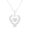 Thumbnail Image 1 of Unstoppable Love Heart-Shaped Lab-Grown Diamond Necklace 1/2 ct tw 14K White Gold 18&quot;