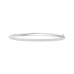 Diamond Bangle Bracelet 1/2 ct tw 10K White Gold