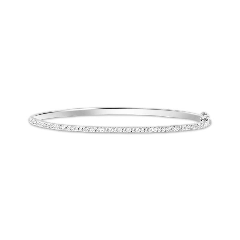 Diamond Bangle Bracelet 1/2 ct tw 10K White Gold