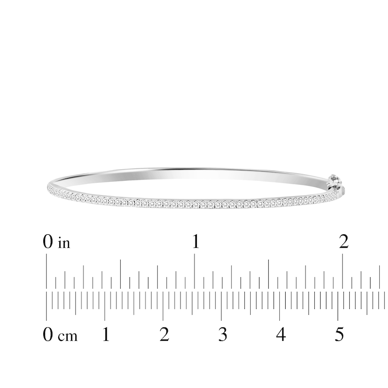 Diamond Bangle Bracelet 1/2 ct tw 10K White Gold