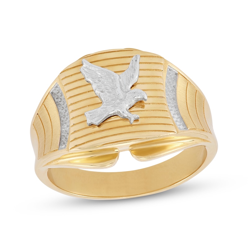 Main Image 1 of Men's Eagle Ring 10K Two-Tone Gold