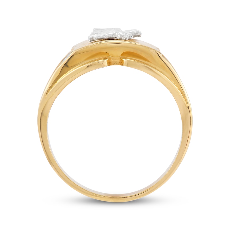 Main Image 3 of Men's Eagle Ring 10K Two-Tone Gold