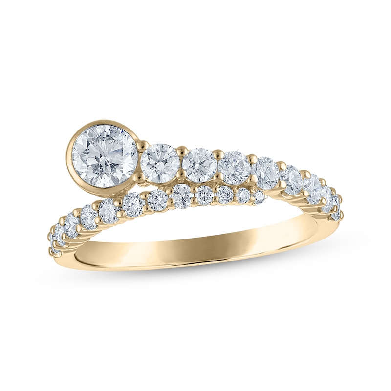 Main Image 1 of Milestones Diamond Bypass Anniversary Ring 1 ct tw 14K Yellow Gold