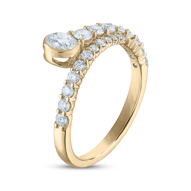 Main Image 2 of Milestones Diamond Bypass Anniversary Ring 1 ct tw 14K Yellow Gold