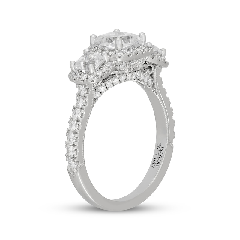 Main Image 2 of Neil Lane Artistry Cushion-Cut Lab-Grown Diamond Engagement Ring 2-1/4 ct tw 14K White Gold