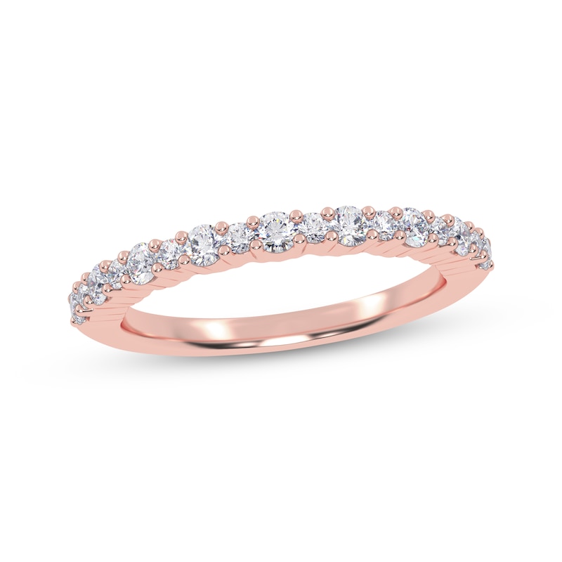 Main Image 1 of Alternating Size Diamond Anniversary Ring 1/4 ct tw 14K Rose Gold