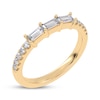 Thumbnail Image 2 of Baguette & Round-Cut Diamond Three-Stone Anniversary Ring 1/3 ct tw 14K Yellow Gold