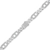 Thumbnail Image 2 of Men's Diamond Mariner & Cuban Curb Link Necklace 1-1/2 ct tw Sterling Silver 22&quot;