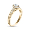 Thumbnail Image 2 of Oval-Cut Diamond Halo Engagement Ring 1/2 ct tw 14K Yellow Gold