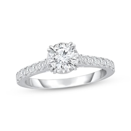 Lab-Created Diamonds by KAY Engagement Ring 1-1/2 ct tw Round-cut 14K White Gold