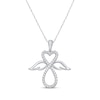 Thumbnail Image 1 of Diamond Heart Infinity Angel Necklace 1/5 ct tw Sterling Silver 18&quot;