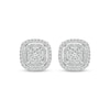 Thumbnail Image 2 of Round & Baguette-Cut Diamond Stud Earrings 1 ct tw 10K White Gold