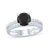 Thumbnail Image 0 of Round-Cut Black & White Diamond Engagement Ring 2-3/8 ct tw 14K White Gold